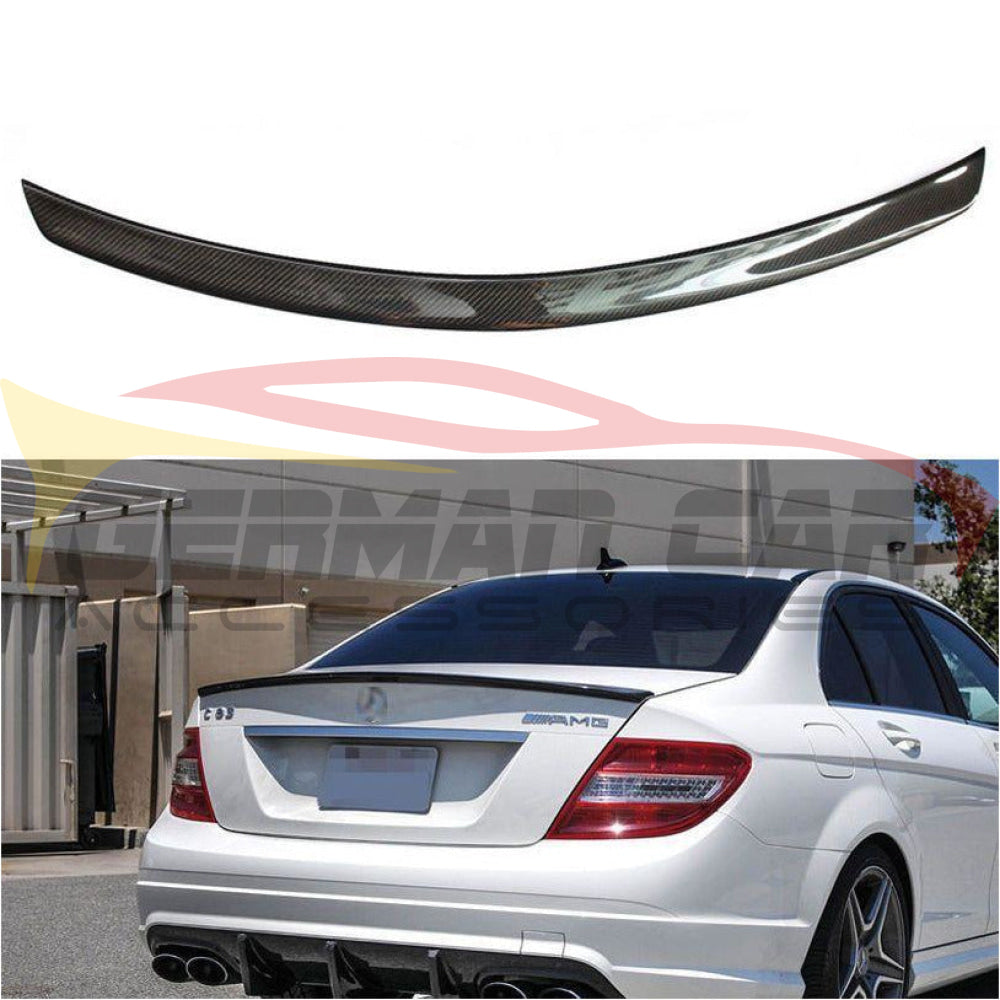 2008-2014 Mercedes-Benz C-Class Amg Style Carbon Fiber Trunk Spoiler | W204