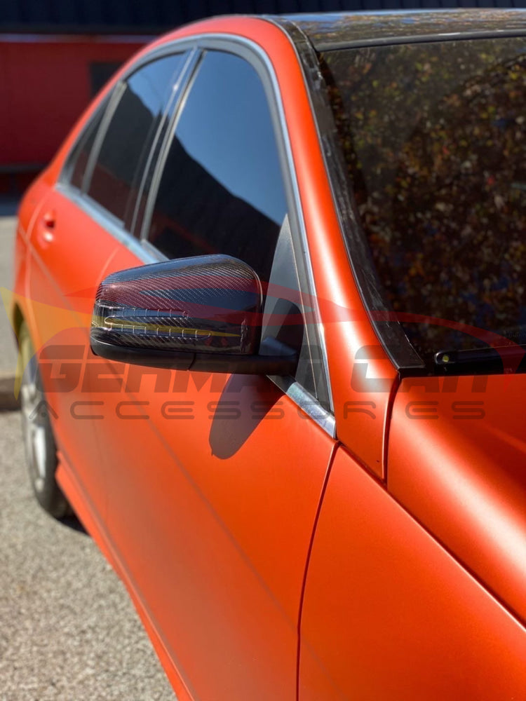 2008-2014 Mercedes-Benz C-Class Carbon Fiber Mirror Caps | W204