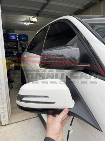 2008-2014 Mercedes-Benz C-Class Carbon Fiber Mirror Caps | W204