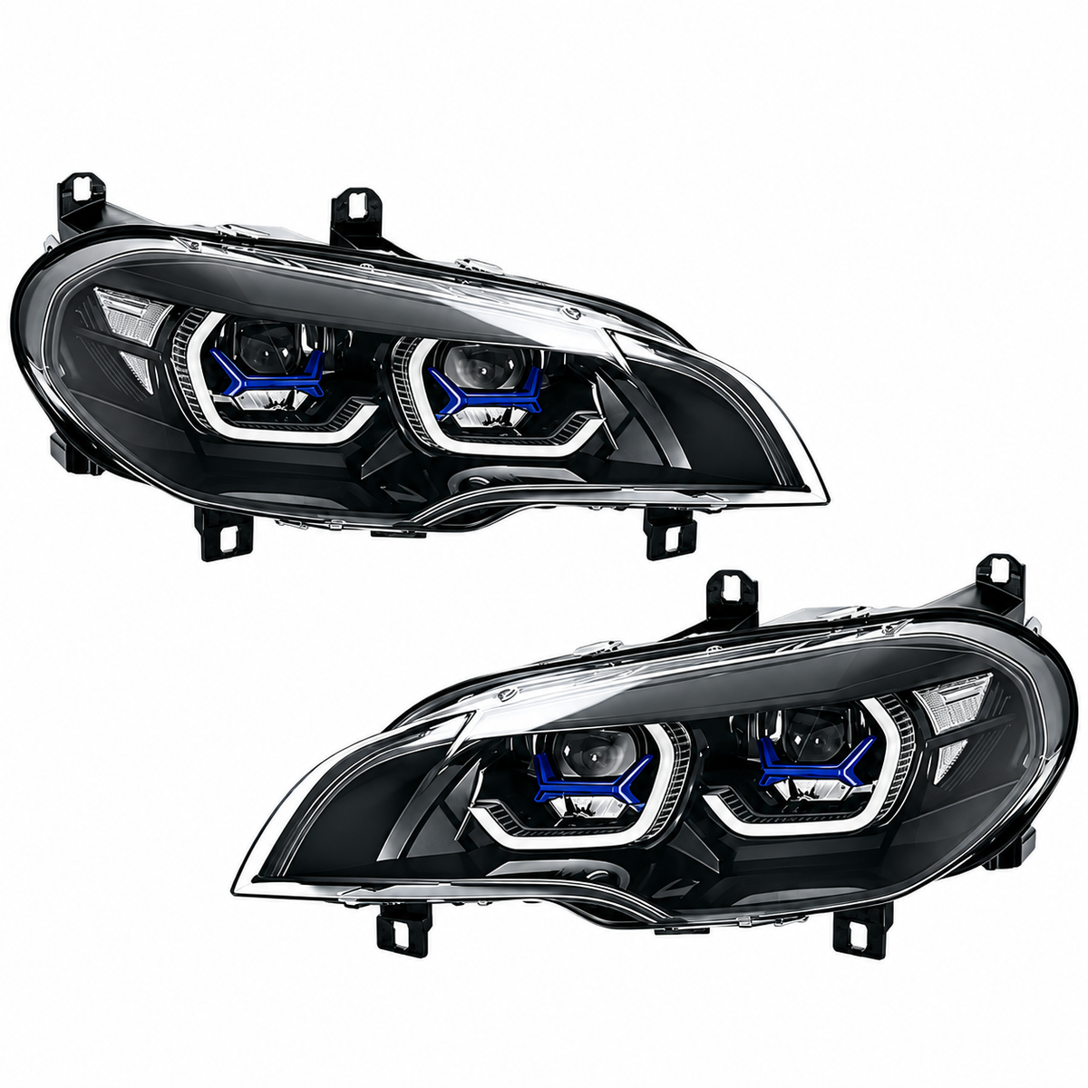 2008-2014 BMW X6/X6M Yellow-White G05 Laser Style LED Headlights | E71