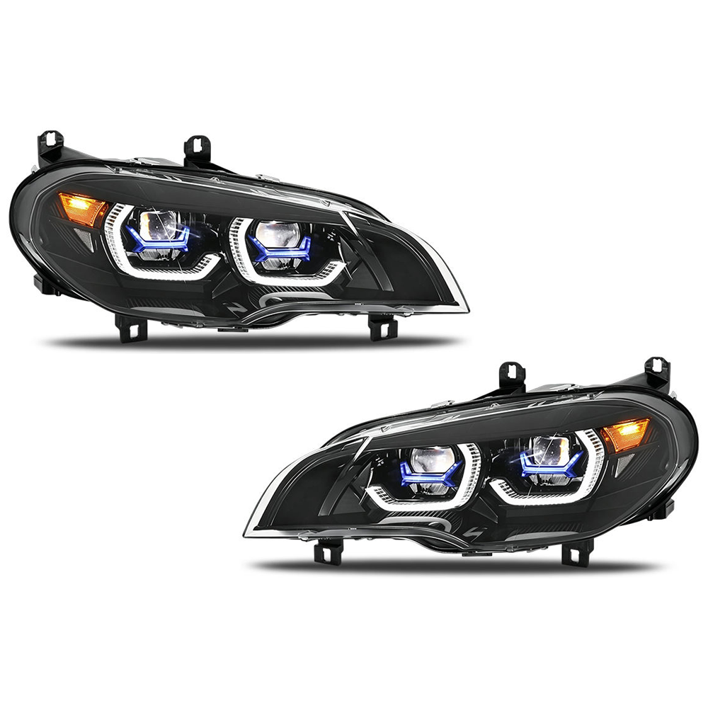 2008-2014 BMW X6/X6M Yellow-White G05 Laser Style LED Headlights | E71