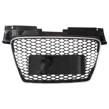 2008-2015 Audi Ttrs Style Honeycomb Grille | Mk2 8J Tt/Tts Chrome Silver Frame Black Mesh Front