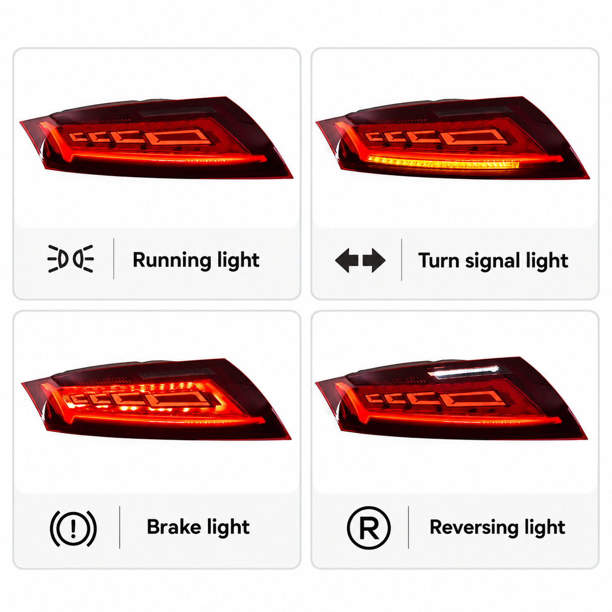 2008-2015 Audi TT/TTS/TTRS MK3 Style LED Taillights | 8J