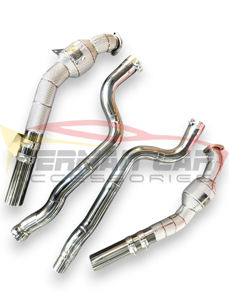 2009-2011 Mercedes E500/E550 Downpipes | W212 Yes Heat Shield / 200 Cell Euro 6 Sport High Flow Cat Downpipes