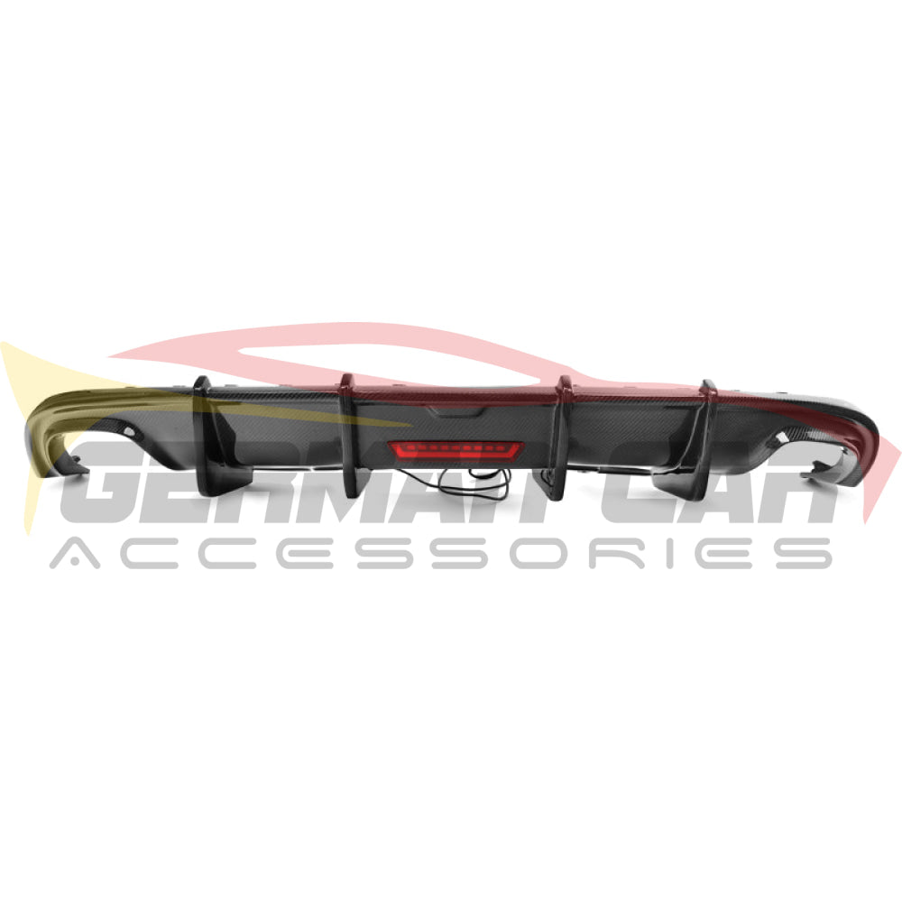 2009-2012 Audi A4/s4 Carbon Fiber Diffuser With Led Brake Light | B8