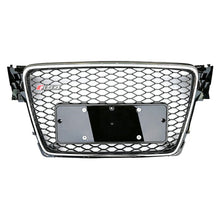 Load image into Gallery viewer, 2009-2012 Audi Rs4 Honeycomb Grille | B8 A4/s4 Chrome Silver Frame Black Net All Mesh No Emblem /
