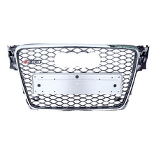 Load image into Gallery viewer, 2009-2012 Audi Rs4 Honeycomb Grille | B8 A4/s4 Chrome Silver Frame Net With Emblem /
