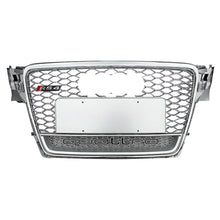 Load image into Gallery viewer, 2009-2012 Audi Rs4 Honeycomb Grille With Quattro In Lower Mesh | B8 A4/s4 Chrome Silver Frame Net
