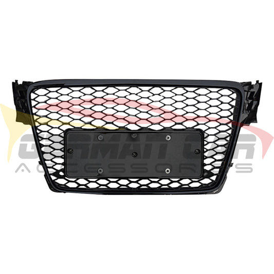 2009-2012 Audi Rs4 Style Honeycomb Grille | B8 A4/S4 Black Frame Mesh Front Grilles