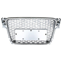 Load image into Gallery viewer, 2009-2012 Audi Rs4 Style Honeycomb Grille | B8 A4/S4 Chrome Silver Frame Mesh Front Grilles
