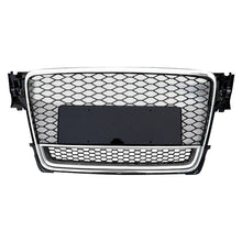 Load image into Gallery viewer, 2009-2012 Audi Rs4 Style Honeycomb Grille With Lower Mesh | B8 A4/S4 Chrome Silver Frame Black
