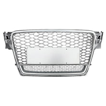 Load image into Gallery viewer, 2009-2012 Audi Rs4 Style Honeycomb Grille With Lower Mesh | B8 A4/S4 Chrome Silver Frame Front
