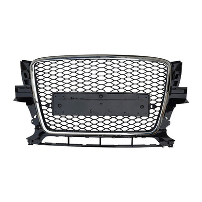 2009-2012 Audi Rsq5 Style Honeycomb Grille | B8 Q5 Chrome Silver Frame Black Mesh Front Grilles