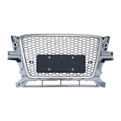 2009-2012 Audi Rsq5 Style Honeycomb Grille | B8 Q5 Silver Frame Mesh Front Grilles