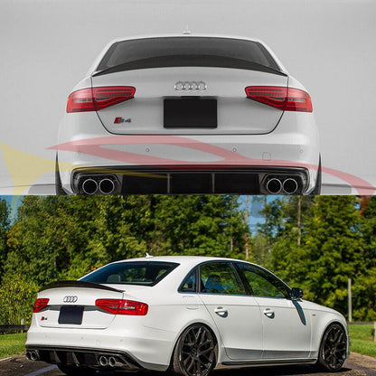 2009-2012 Audi S4 Ducktail Carbon Fiber Trunk Spoiler | B8 S4 Rear Trunk Spoilers