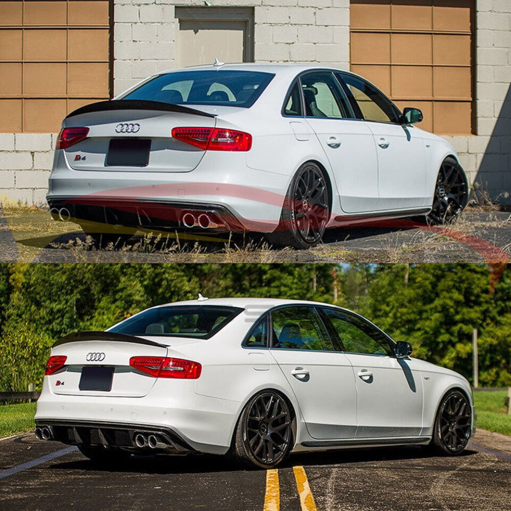 2009-2012 Audi S4 Ducktail Carbon Fiber Trunk Spoiler | B8 S4 Rear Trunk Spoilers