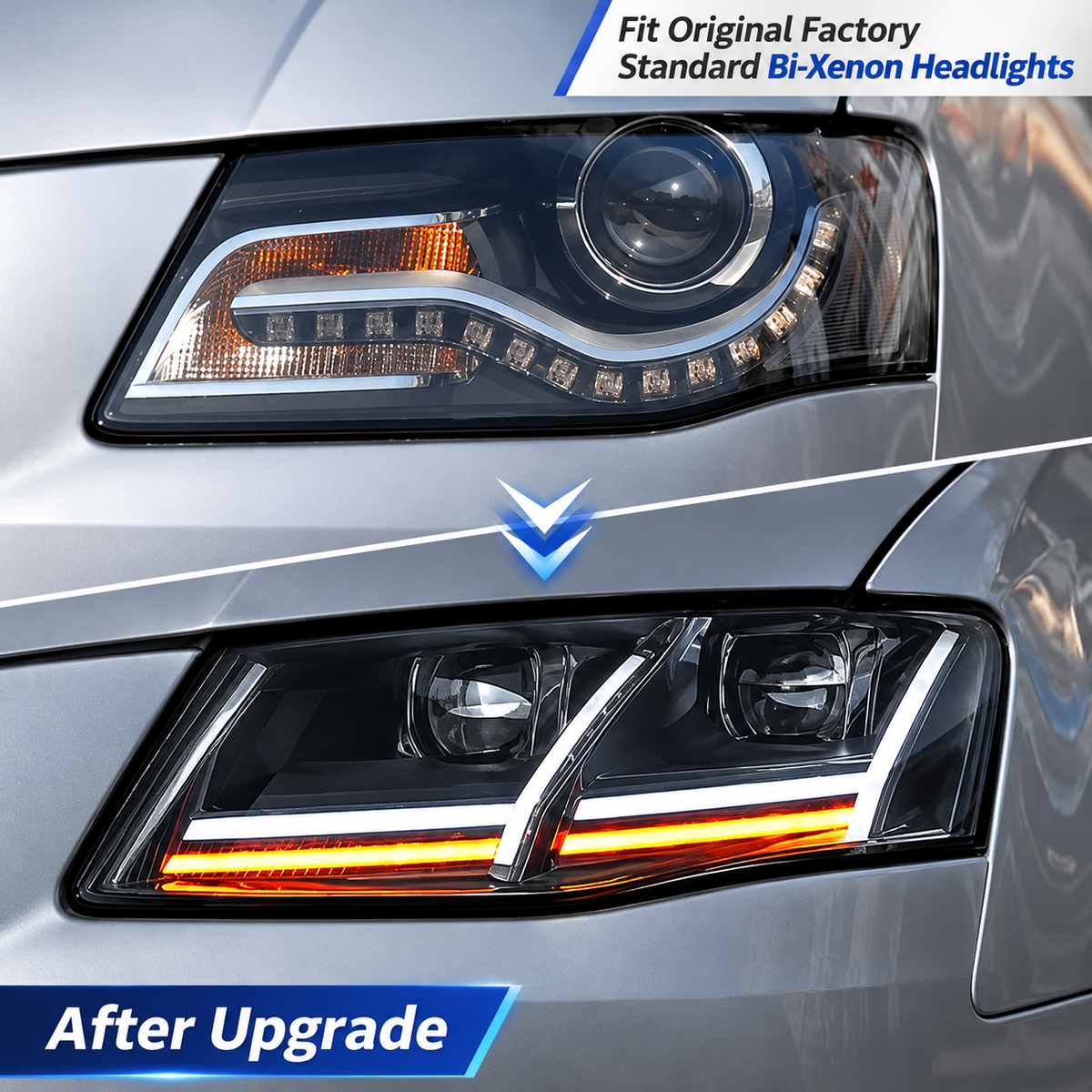 2009-2012 Audi A4/S4 Matrix Style LED Headlights | B8