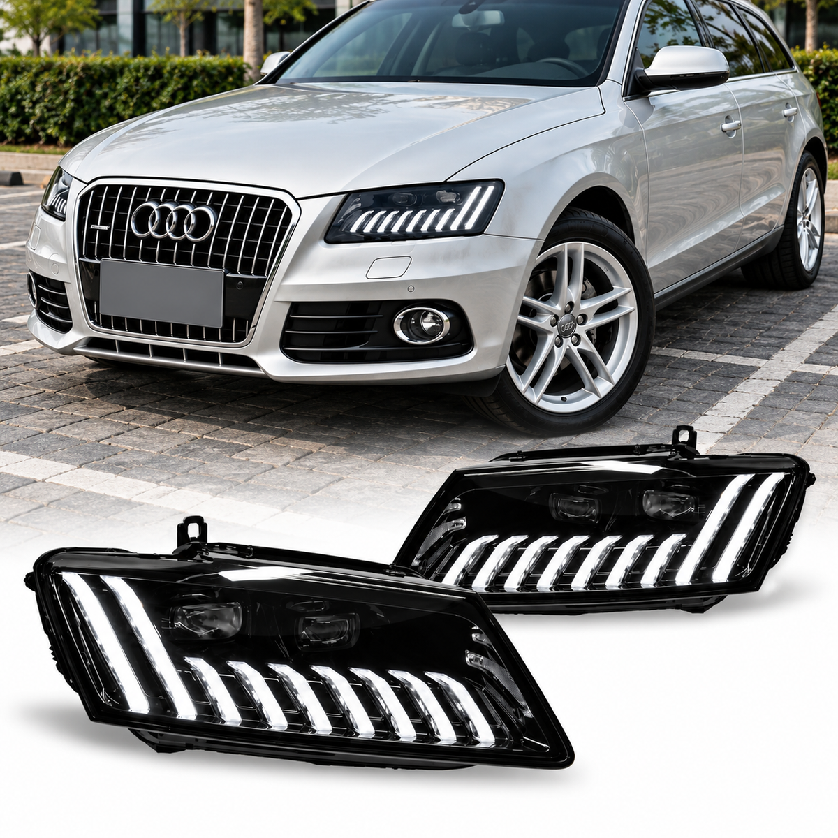 2009-2012 Audi Q5 Matrix Style LED Headlights | B8