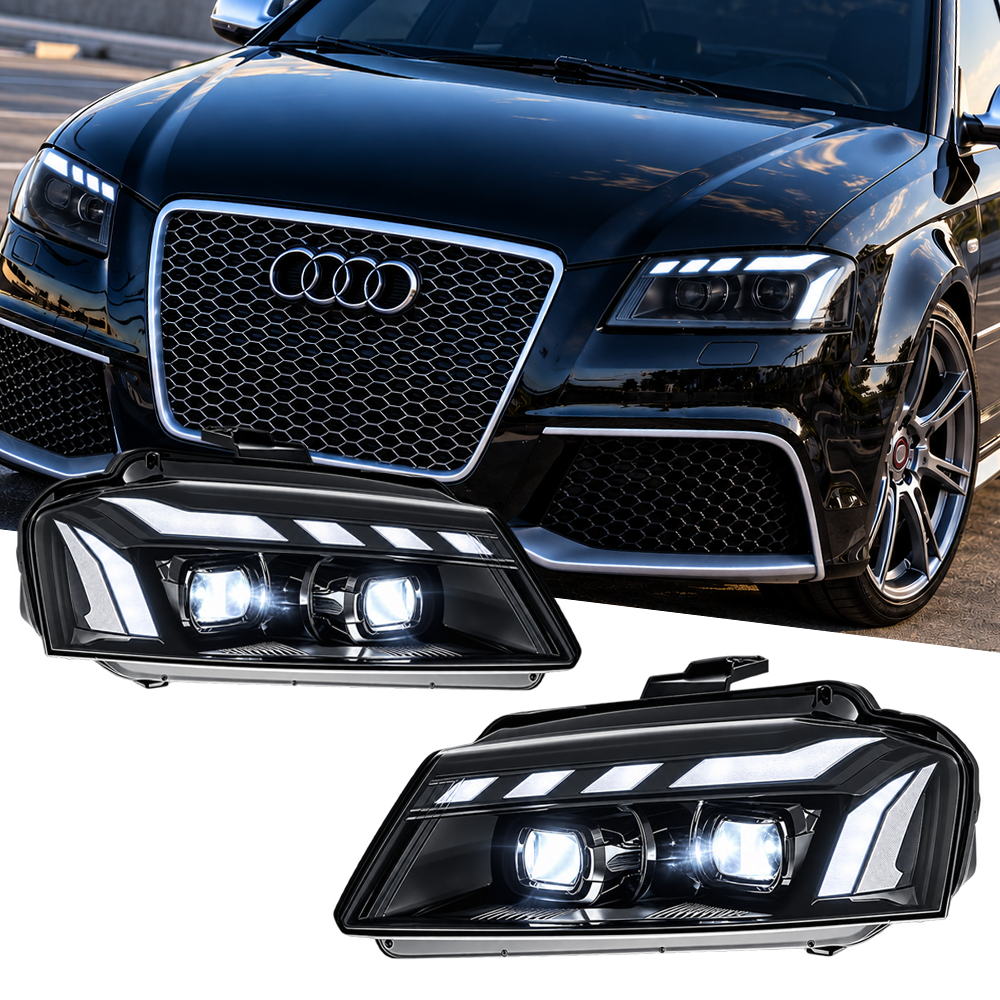 2009-2013 Audi A3 RS5 Style LED Headlights | 8P Facelift