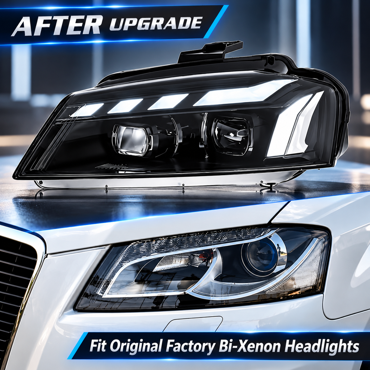 2009-2013 Audi A3 RS5 Style LED Headlights | 8P Facelift