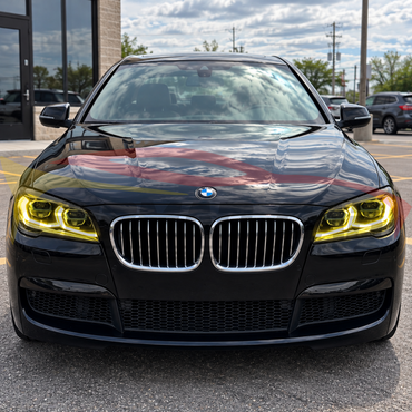 2009-2015 BMW 7-Series Yellow-White DRL G12 Style LED Headlights | F01/F02 - Headlights