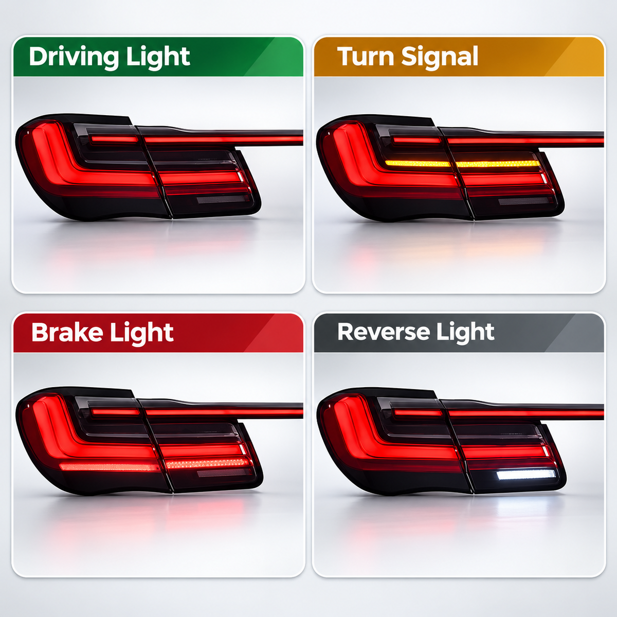 2009-2015 BMW 7-Series G12 Style LED Taillights | F01/F02