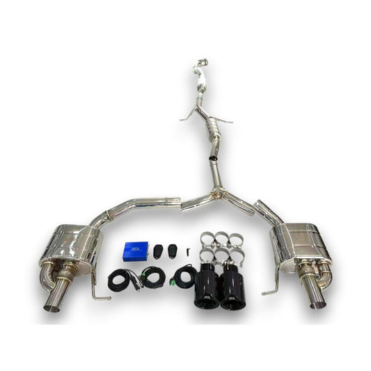 2009-2017 Audi Q5 Valved Sport Exhaust System | B8/B8.5 Q5 Stainless Steel Exhaust / Chrome Tips Exhausts