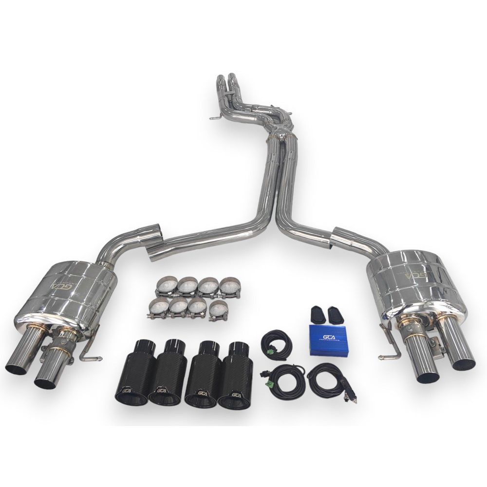 2009-2017 Audi S4/S5 Valved Sport Exhaust System | B8/B8.5 Stainless Steel / Chrome Tips