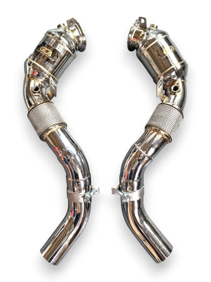 2009-2017 BMW 550i Downpipes | F07/F10/F11 No Heat Shield / 200 Cell Euro 6 Sport High Flow Cat Downpipes