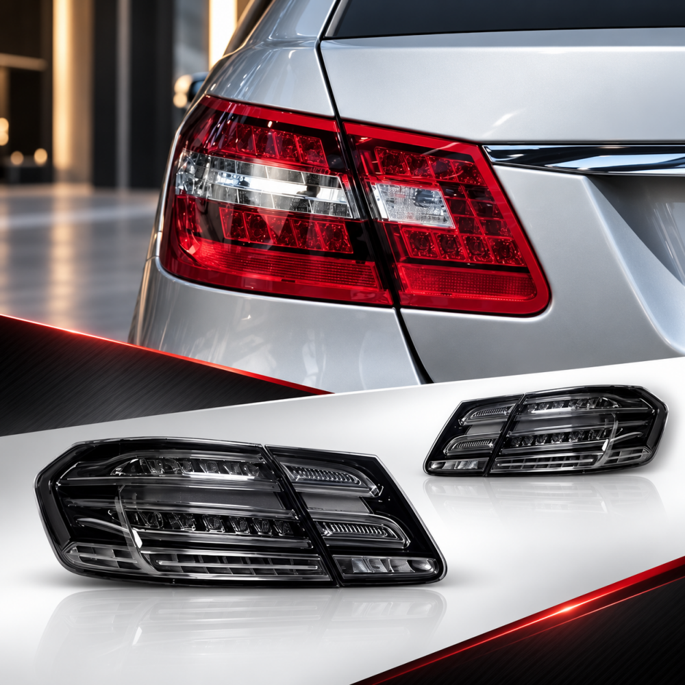 2010-2013 Mercedes E-Class/E63 AMG Taillights | W212 Pre-LCI - Smoked Black - Taillights