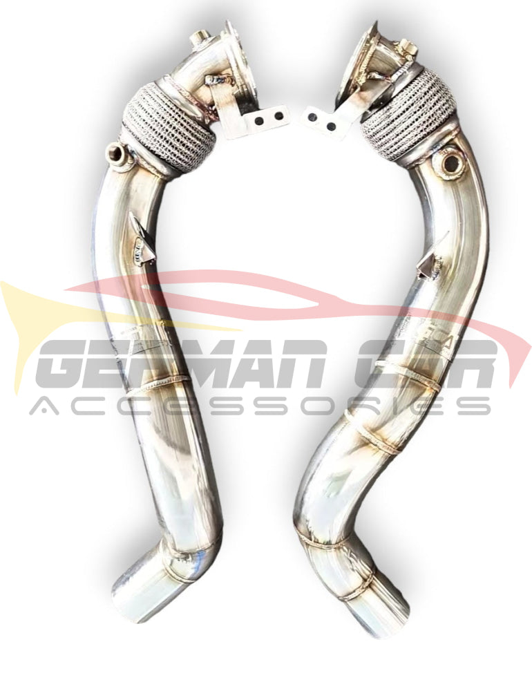 2015-2018 Bmw X5M/X6M Front Race Pipes | F85/F86 No Heat Shield / Racing Downpipe (No Cat)