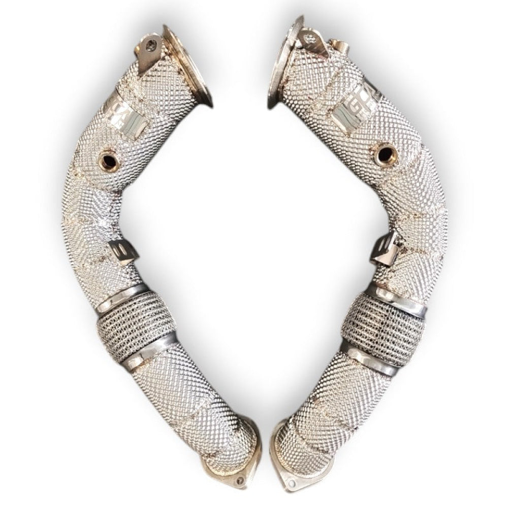 2010-2014 BMW X5M/X6M Downpipes | E70/E71 Yes Heat Shield / Racing Downpipe (No Cat) Downpipes