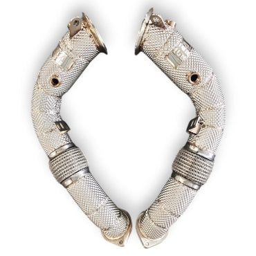 2010-2014 BMW X5M/X6M Downpipes | E70/E71 Yes Heat Shield / Racing Downpipe (No Cat) Downpipes