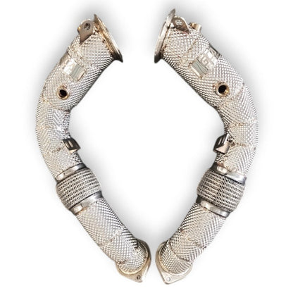 2010-2014 BMW X5M/X6M Downpipes | E70/E71 Yes Heat Shield / Racing Downpipe (No Cat) Downpipes