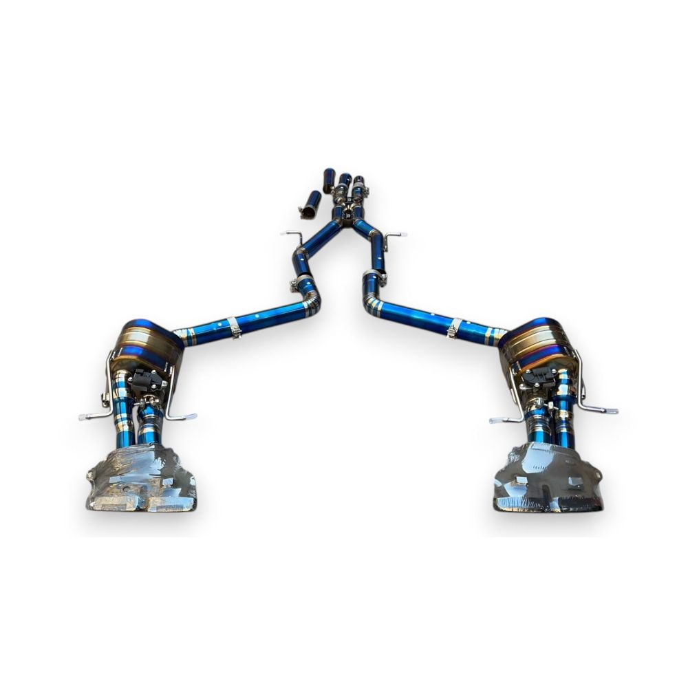 2012-2016 Mercedes E63 AMG Valved Sport Exhaust System | W212 Titanium Exhaust / Chrome Tips Exhausts