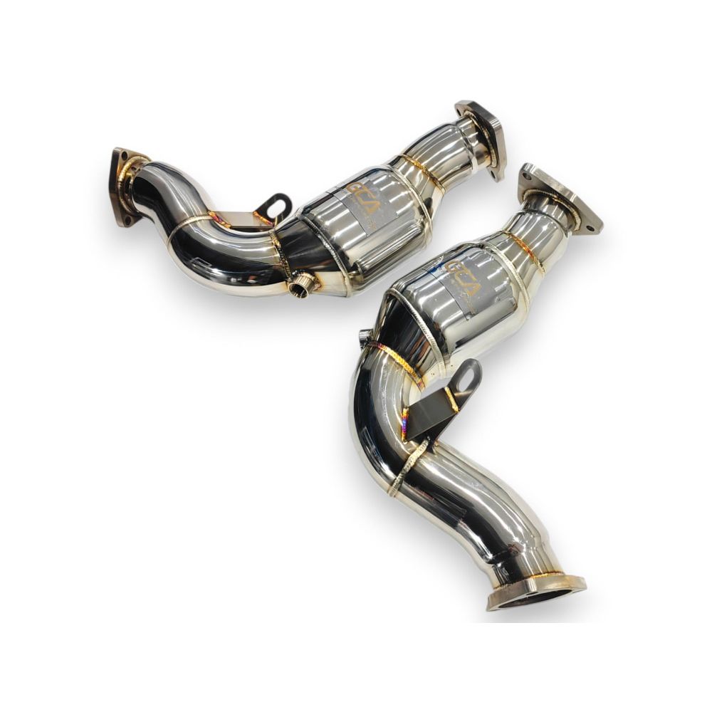 2011-2018 Audi A8 Test Pipes | D4/D4.5 No Heat Shield / 200 Cell Euro 6 Sport High Flow Cat Front