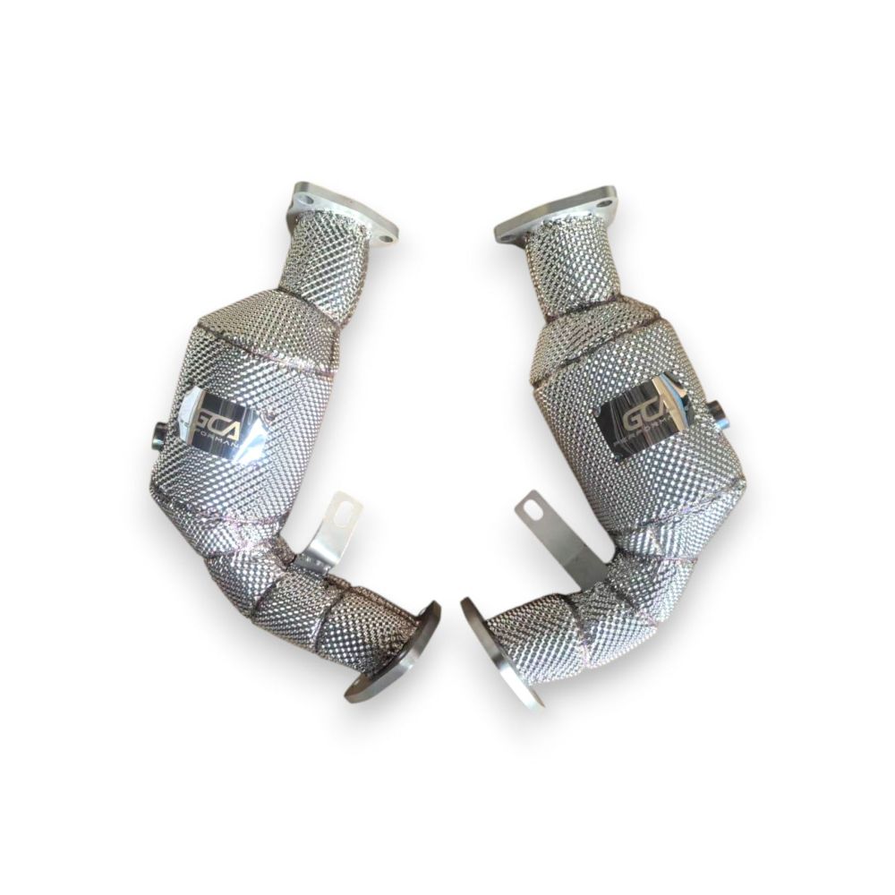 2010-2015 Audi Q7 Test Pipes | 4L Q7 Yes Heat Shield / 200 Cell Euro 6 Sport High Flow Cat Downpipes