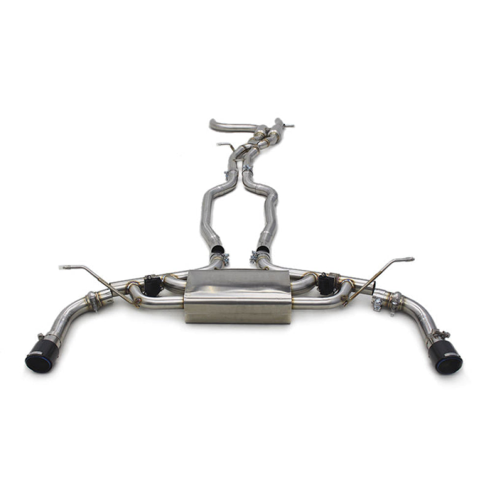2010-2015 Audi Q7 Valved Sport Exhaust System | 4L Q7 Stainless Steel Exhaust / Chrome Tips Exhausts