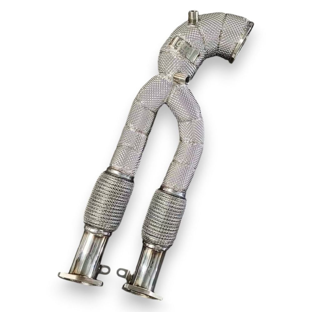 2016-2023 Audi Ttrs Downpipe | Mk3 Yes Heat Shield / Racing (No Cat) Front Race Pipes