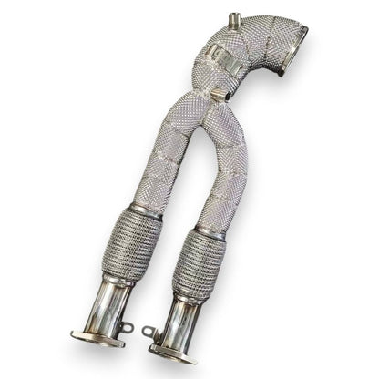 2016-2023 Audi Ttrs Downpipe | Mk3 Yes Heat Shield / Racing (No Cat) Front Race Pipes