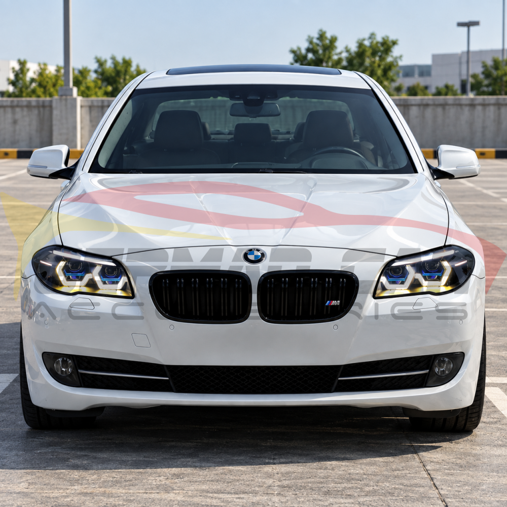 2011-2016 BMW M5/5-Series Yellow-White DRL Laser Style Headlights | F10 - Headlights
