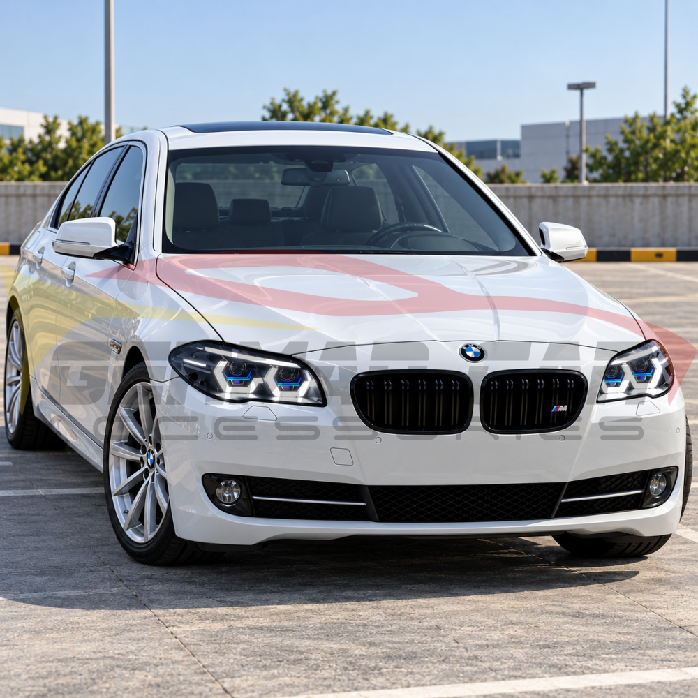 2011-2016 BMW M5/5-Series Yellow-White DRL Laser Style Headlights | F10 - Headlights