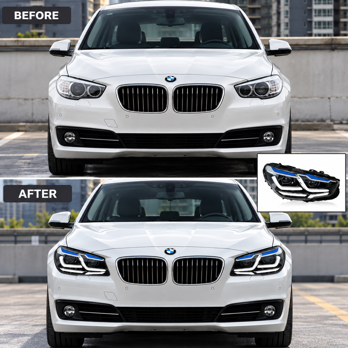 2010-2017 BMW 5-Series LCI Style LED Headlights | F07