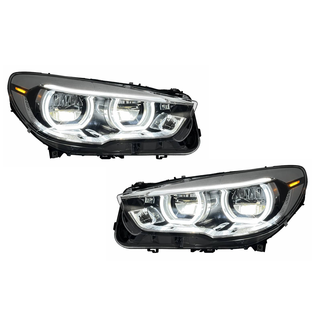 2010-2017 BMW 5-Series Yellow-White DRL LED Headlights | F07