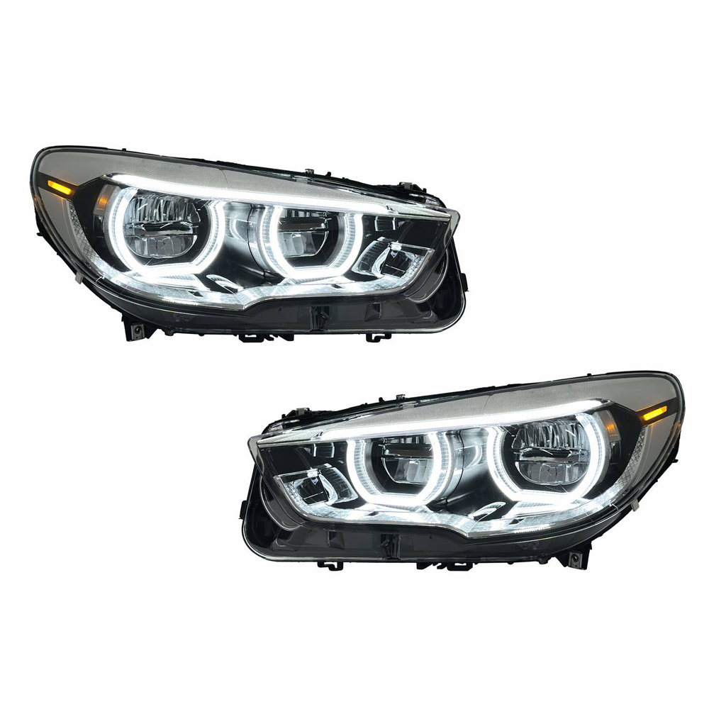 2010-2017 BMW 5-Series Yellow-White DRL LED Headlights | F07
