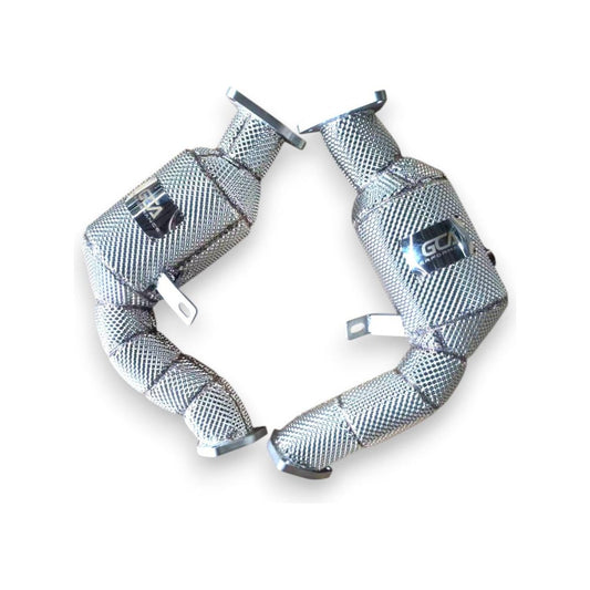 2011-2012 Audi A8 Test Pipes | D4 A8 4.2L Yes Heat Shield / Racing Downpipe (No Cat) Downpipes