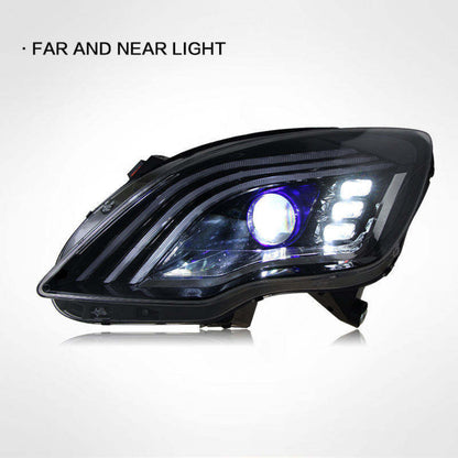 2011-2013 Mercedes-Benz R-Class Triple-Track Style LED Headlights | V251 Facelift