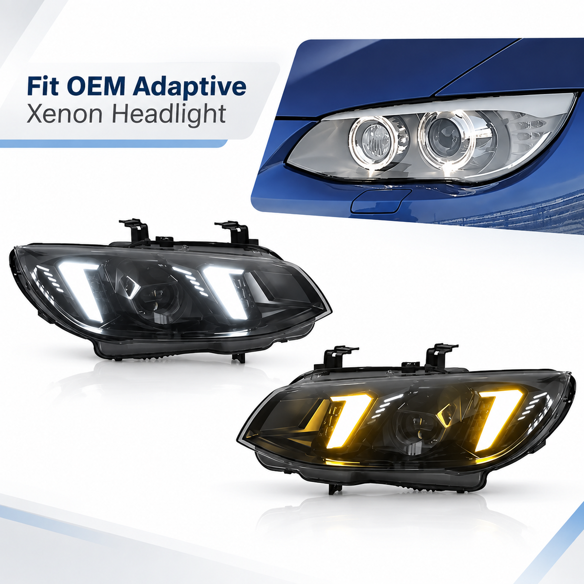2011-2013 BMW 3-Series/M3 Snake Eye Style Headlights | E92/E93 LCI