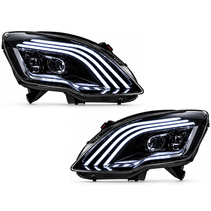 2011-2013 Mercedes-Benz R-Class Triple-Track Style LED Headlights | V251 Facelift