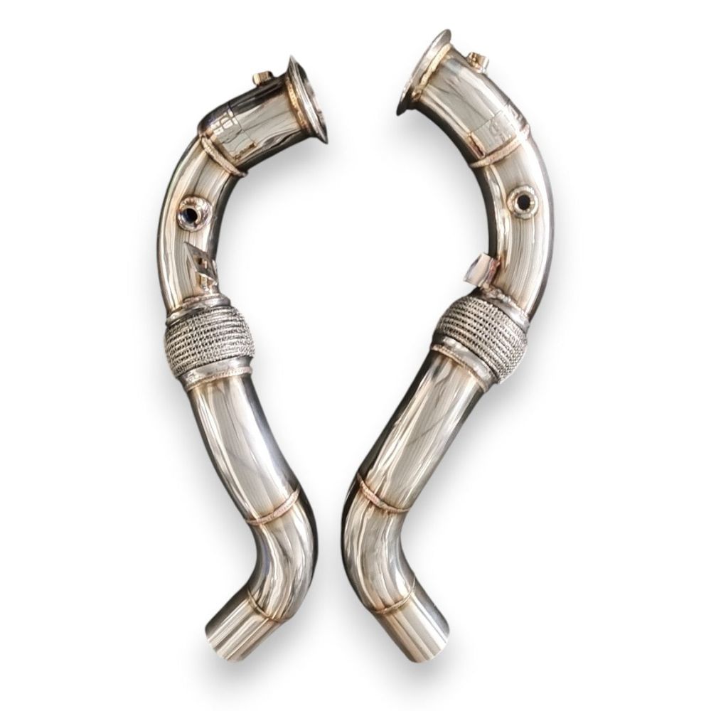 2008-2015 BMW 750i Downpipes | F01/F02 No Heat Shield / Racing Downpipe (No Cat) Downpipes